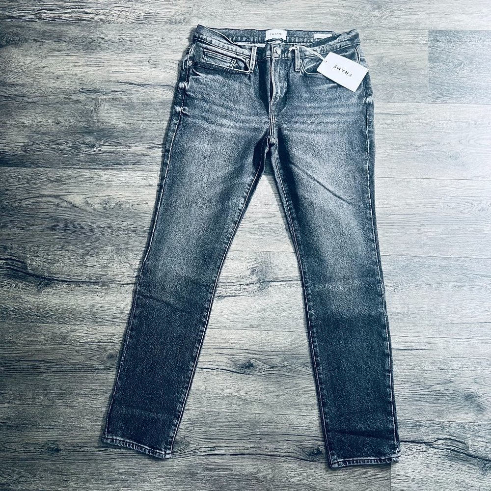 NWT Frame, L'Homme Skinny Jeans, Deacon (Black), 33